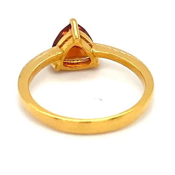 Malaya Garnet 1.68ct Solid 22K Yellow Gold Ring - Picture 5 of 9